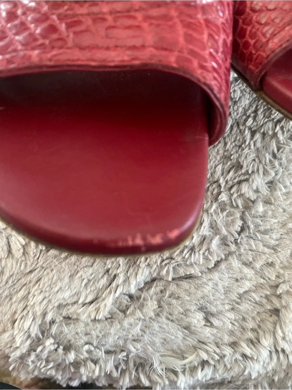 Dior burgundy croc